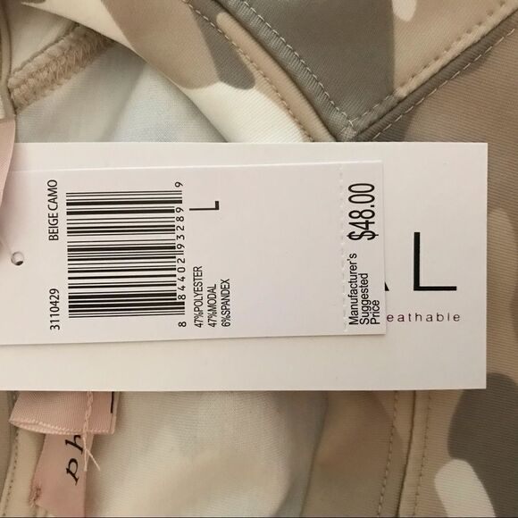 Philosophy Republic Top Women's Beige Camo Short Sleeve Modal Top Pullover NWT - Picture 8 of 8